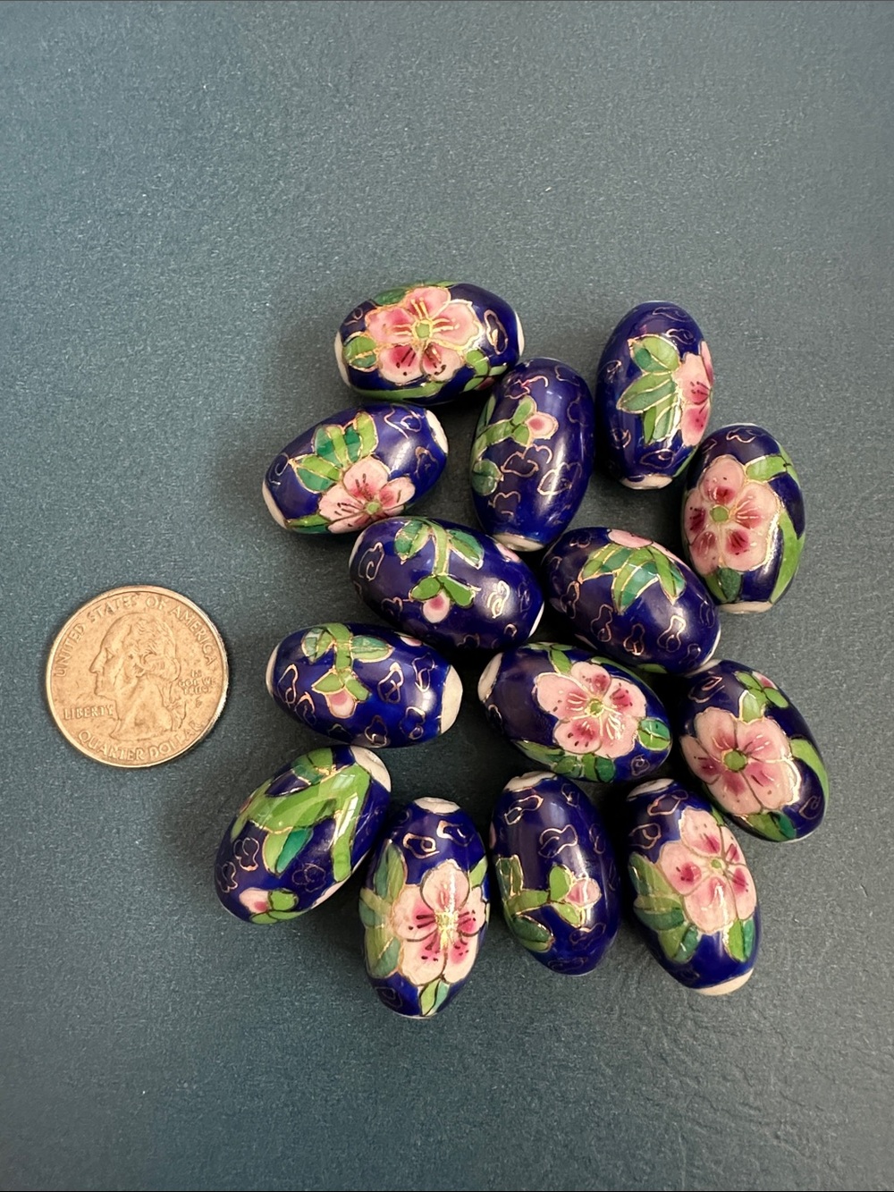 Large Vintage Porcelain Beads